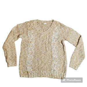 Hem & Thread Tan Knit Pullover Sweater
